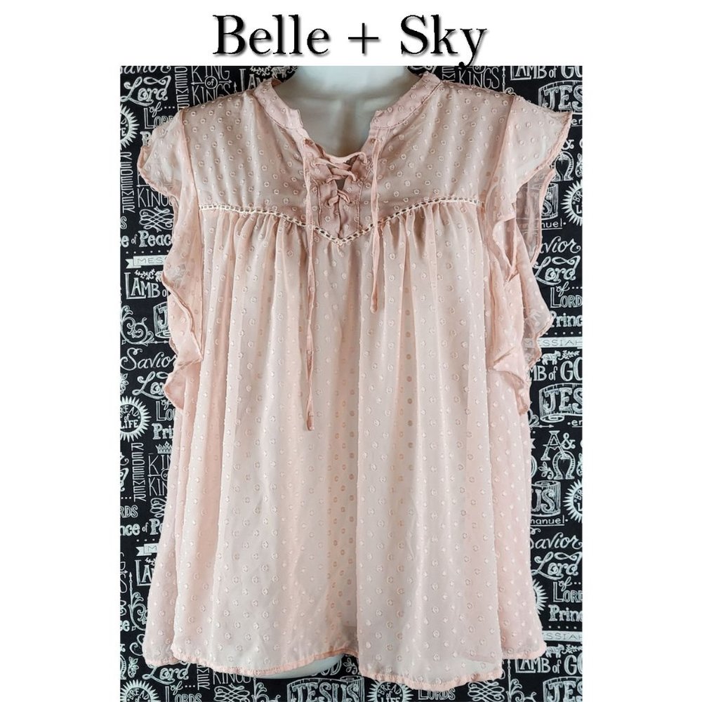 Belle + Sky Shear Blush Shirt Size Medium